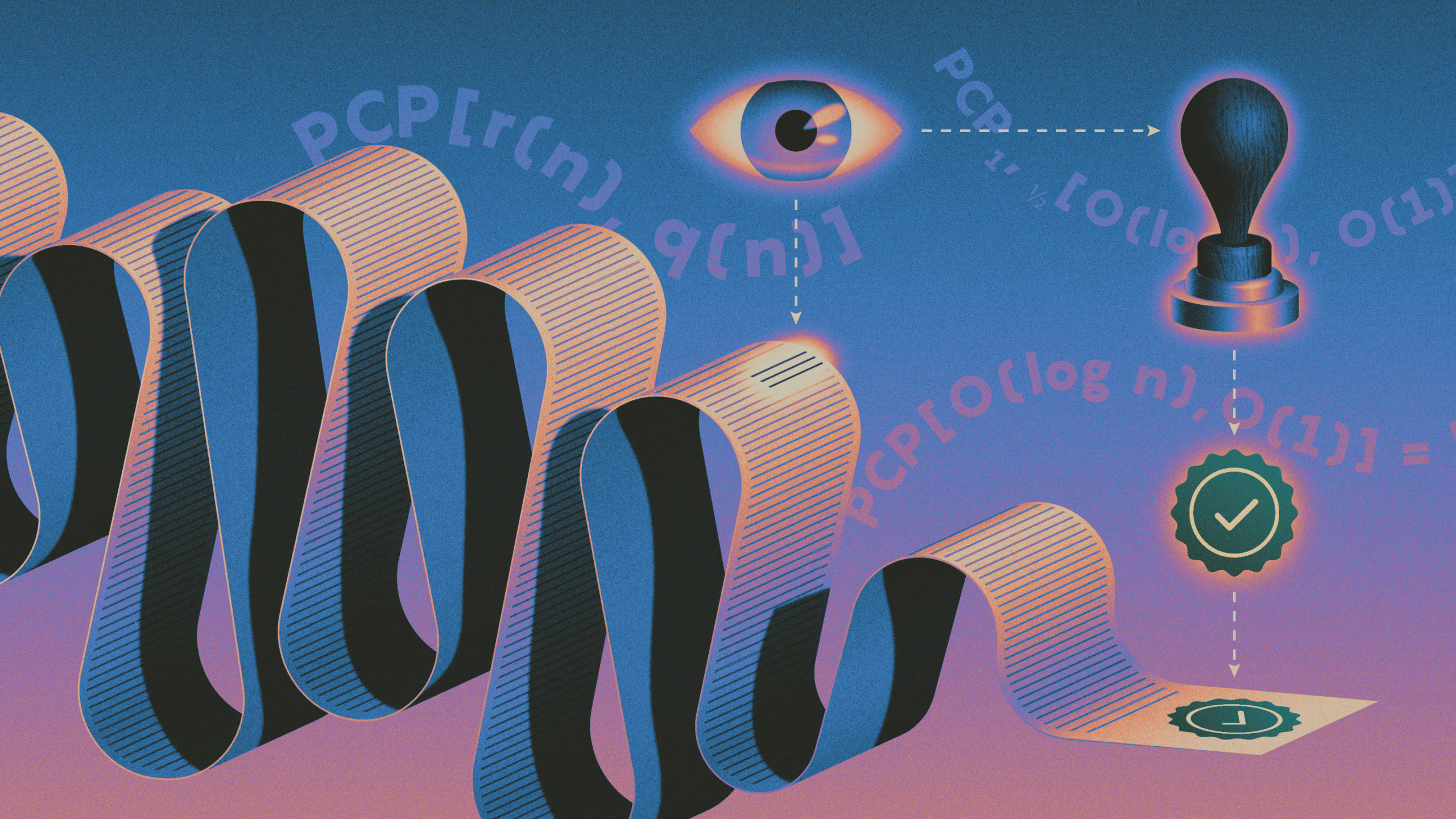 Illustrative artwork about probabilistically checkable proofs